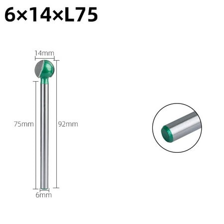 

chengsi Long Handle Engraving Ball Nose Milling Cutter Polishing Woodworking Drill Bit