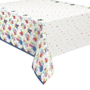 Pioneer Woman Floral Blue Foil Party Tablecloth, 84in x 54in