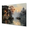 thumbnail image 2 of Designart "Journey Muted Canal Mystical" Canals Metal Art Living Room, 2 of 5