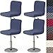 thumbnail image 3 of HFCNMY Bar Stool Covers with Backs,4 Pack Stretch Bar Stool Chair Covers,Jacquard Bar Stool Covers,Washable Bar Chair Covers Swivel Barstool Covers Slipcovers with Back Blue, 3 of 4