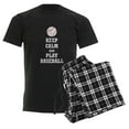 thumbnail image 6 of CafePress - Keep Calm And Play Baseball Men's Dark Pajamas - Men's Dark Loose Fit Cotton Pajama Set, 6 of 7