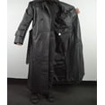 thumbnail image 3 of Mens Black Slayer Spike Trench Long Leather Buffy Coat, 3 of 10