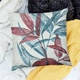 thumbnail image 2 of BANET Cozy Decorative Throw Pillow Covers,Pillow Covers for Couch Sofa Bed,Leaves Pattern,Burgundy Red Cream White, 2 of 5
