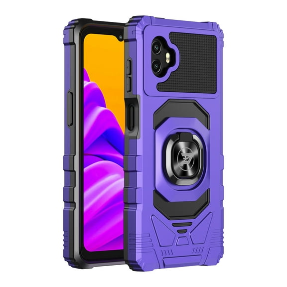 Samsung Galaxy XCover6 Pro SM-G736 (Screen Size 6.6" Released 2022)  Ring Case, Military Grade Shockproof Cover by Wireless ProTech -Purple