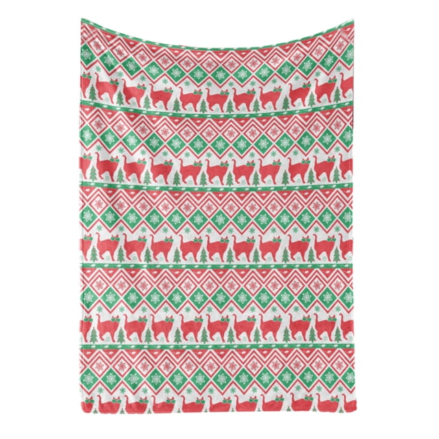 Manta navideña con estampado de gato transparente, manta de impresión para festivales, suave y agradable para la piel, para todas las estaciones