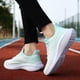 thumbnail image 5 of Zapatos de tenis para caminar para mujer – Zapatillas de deporte informales ligeras con espuma viscoelástica para gimnasio, viajes, trabajo, 5 of 5