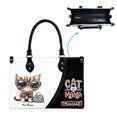 thumbnail image 5 of Cheetoh Cat Bag, Personalized Leather Handbags For Women - Personalized Bag with Name - Tote Bags for Mom Grandma - Custom Gifts Ideas for Her, Gift for Cat Lover, Cat Mom, 5 of 7