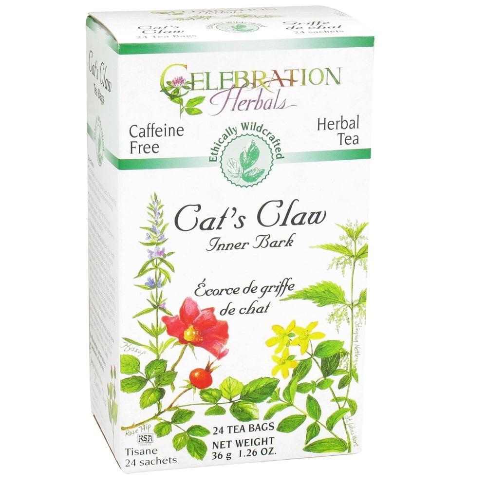 Celebration Herbals Herbal Tea Caffeine Free Cat's Claw Inner Bark 24