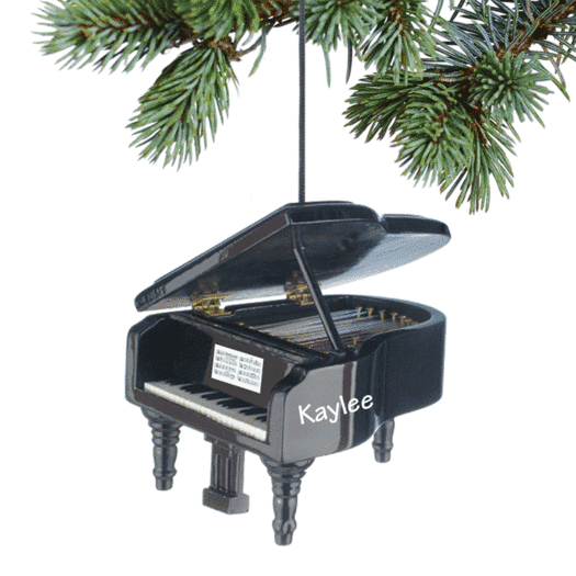 GRANDDAUGHTER MUSICAL PIANO CONCERT GIRL PERSONALIZED CHRISTMAS TREE ORNAMENT