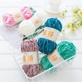 thumbnail image 5 of 2 Pack Chenille Velvet Yarn Knitting Wool Thick Warm Crochet Knitting Yarns for DIY Hand-Knitted Fabric Art Bag Sweater Doll 200g, 5 of 8