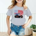thumbnail image 4 of XFHLMJFF Girl Short Sleeve Tees 4Th Of July Independence Day Kids Boys Toddler America Flag Shirts Patriotic Clothes Summer Tops Size 10-11Y, 4 of 6