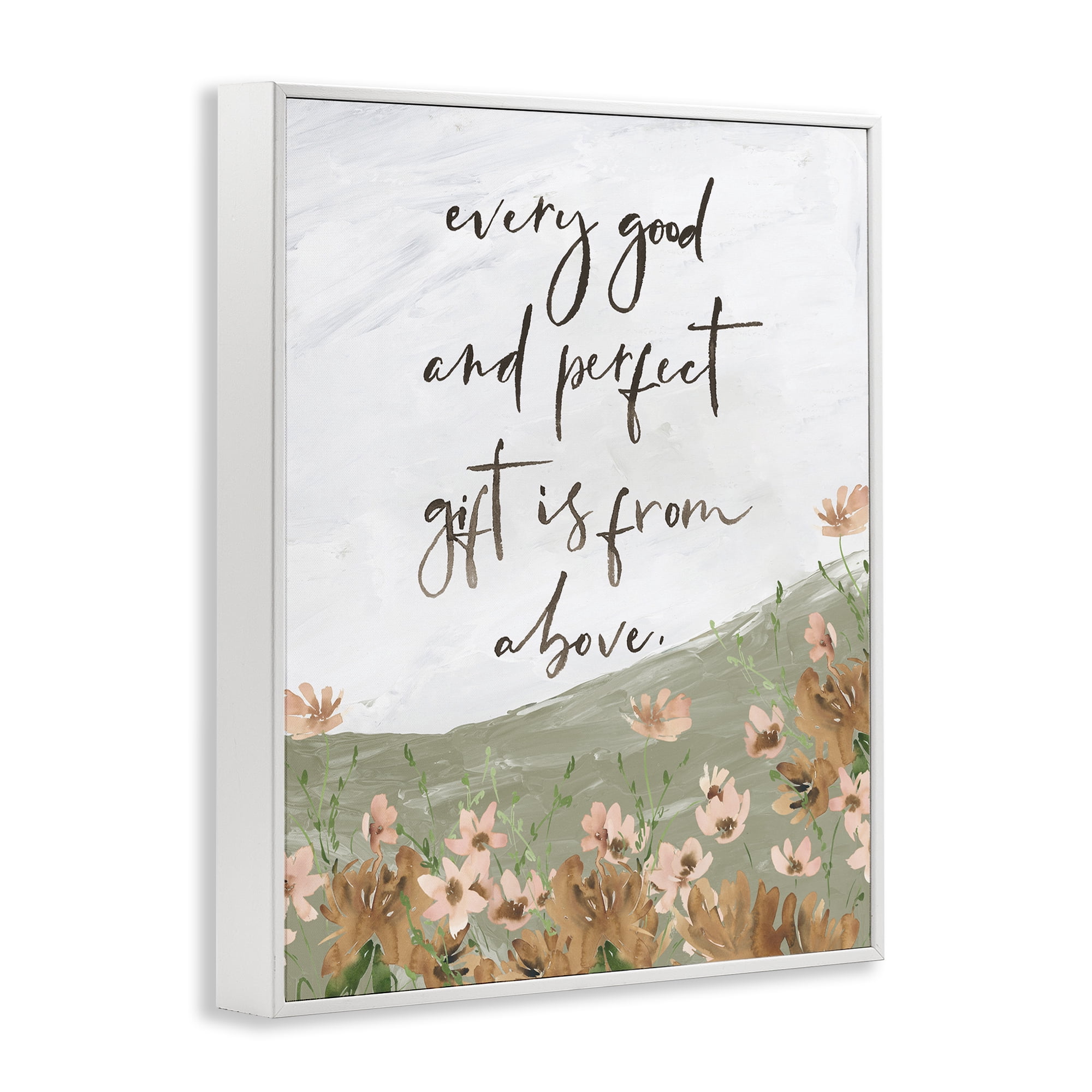 Stupell Industries Gifts From Above Religious Painting White Framed Art Print Wall Art, 11 x 14