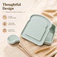 thumbnail image 3 of Portable Bamboo Fiber Sandwich Container, 2.1 Quart Lunch Box with Secure Lid, Reusable Meal Storage for Toast, Rice, Snacks, Travel, Work, Picnic, Camping and Kitchen, Green, 3 of 5