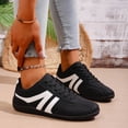 thumbnail image 3 of Rokment Women's Orthopedic Wedges Walking Tennis Shoes Casual Fashion Sneakers Comfortable Vintage Color Block Arch Support Skate Running Shoes Black Size 6, 3 of 5
