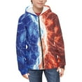 thumbnail image 2 of Xoenoiee Blue Red Lightning Girls Boys Zip-Up Hoodies Kids Fall Winter Warm Sweatshirt Jacket with Pocket Youth Long Sleeve Shirt Top Teen Clothes Outfits, 11-13 Years, 2 of 7