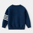 thumbnail image 3 of SonxaHe Toddler Boy' Sweater Long Sleeve Striped Loose Soft Cozy Fall Winter Casual Knit Pullover Sweaters Blue,Sized 3-4, 3 of 7