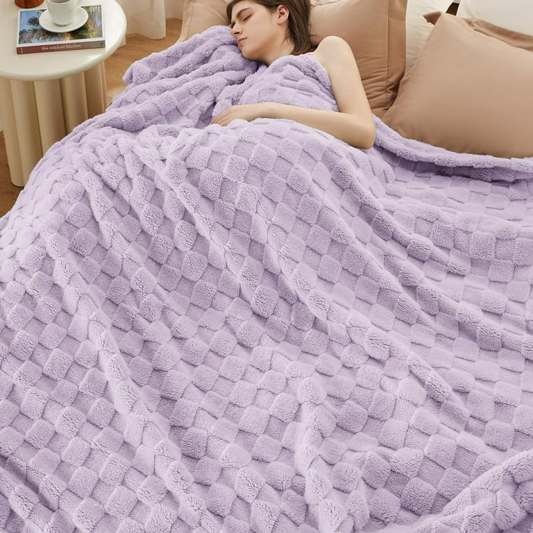 Cozy Comfort Lavender Fleece Blanket for Couch Super Soft Cozy King Blankets for Women Girls 108x90 Inches Walmart
