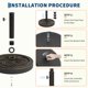 thumbnail image 5 of Soporte para Sombrilla de Patio Exterior – Base Redonda de Resina Anticorrosiva de 26.5 lb, Adaptador Ajustable para Mástiles de 1.5" a 2.1", Compatible con Sombrillas de 7.5 a 11 Pies, 5 of 6