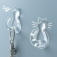 thumbnail image 4 of RUISINERY Cats Shaped Hooks Strong Adhesive Door Hanger Wall Mount Organizers Holder Decorative Space Saving, 4 of 7