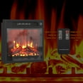 thumbnail image 5 of Frmobepts 72" Electric Fireplace with Mantel and Cabinets, Fireplace TV Stand for Living Room Bedroom, Stacked Stone Surround and Remote Control 3D Realistic Flame, 5 of 9