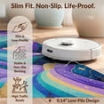thumbnail image 6 of Design&I 3'x5' Washable Accent Rug Purple Mermaid Kawaii Whimsical Wave Border Scale Cute Starfish for Bedroom, Walk-in Closet, Pet Friendly & Non-Slip Built-In Grip, 6 of 7