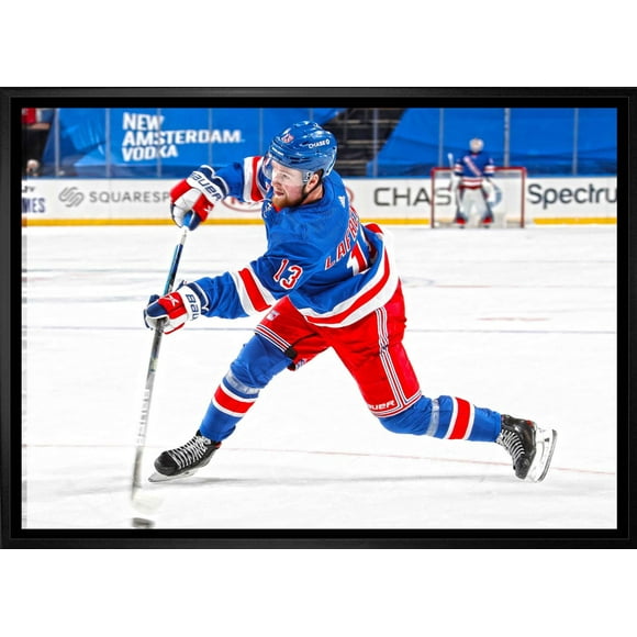Frameworth Alexis Lafreniere 20x29 Canvas Framed Rangers Shooting