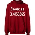 thumbnail image 2 of OXI Hoodie Sweatshirt - Sweet As Pi, Basic Casual Hoodie for Men's and Women Fleece Hoodie Long Sleeve - Antiquee Cherry Small, 2 of 3