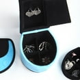 thumbnail image 3 of DeeHome 9" Tall Display Jewelry Box with Hidden Storage, High Heel Shoe Design, Turquoise Velvet, 3 of 5