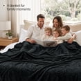 thumbnail image 2 of Utopia Bedding Black Fleece Blanket Queen Size Fuzzy Plush Anti-Static Microfiber Bed Blanket (90x90 Inch), 2 of 9