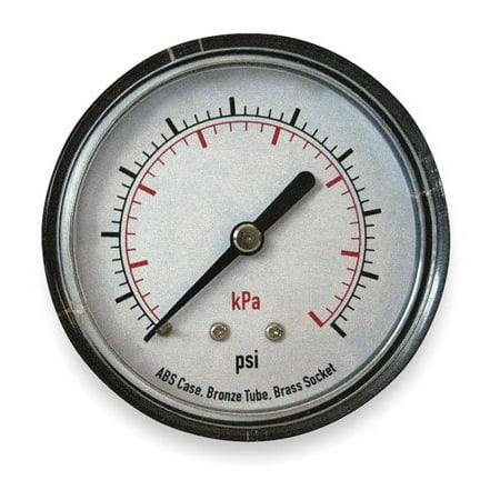 ZORO SELECT 4EFE9 Pressure Gauge,Test,2-1/2 In