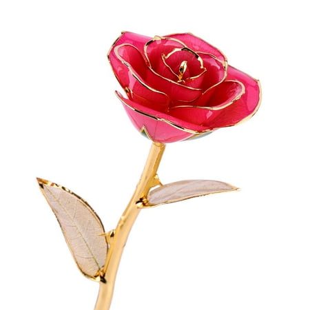 Sonew Rose trempée dans l'or 24 carats pour toujours préservé longue tige  Rose avec cadeau parfait de feuille d'or (rose), accessoires de rose d'or,  roses d'or plongées | Walmart Canada