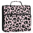 thumbnail image 2 of Haosy 3 Ring Zipper Binder with Shoulder Strap Waterproof Trapper Keeper 2 Inch D-Ring 500 Sheets Capacity, Pink Leopard, 2 of 8