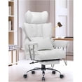 thumbnail image 2 of Desk Office Chair 400LBS, Big High Back PU Leather Computer Chair, Executive Office Chair with Leg Rest and Lumbar Support My Lux Decor Round, 2 of 15
