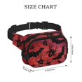 thumbnail image 4 of Fuzoiu Bats And Spiders Print Unisex Square Double Layer Waist Bag,Crossbody Fanny Pack Travel Workout Accessory, 4 of 9