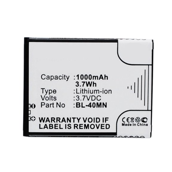 Batteries N Accessories BNA-WB-L3840 Cell Phone Battery - Li-ion, 3.7, 1000mAh, Ultra High Capacity Battery - Replacement for LG BL-40MN, EAC61700902 Battery