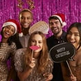 thumbnail image 4 of Silver Foil Fringe Curtain - Shiny, Reusable, Easy Install, Photo Booth - for Birthday Wedding Party Decor, 4 of 4