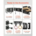 thumbnail image 3 of KFFKFF Kit de Fixation pour Rail E-Track, 4 Pack 1,3 Pi Rails E-Track, 2 Crochets en Forme de U, 2 Porte-Outils, 2 Supports d'Étagère pour Rail, 2 Porte-Pneus, 3 of 9