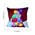 thumbnail image 5 of Christmas Lighted Throw Pillow Covers 18x18" Christmas LED Pillows 2 Modes Switching Printed Sofa Pillows Cushions Pillowcases Holiday Decorations for Sofa Couch Livingroom Bed, 5 of 7