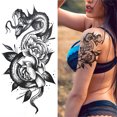thumbnail image 1 of onlyliua para El Hogar Tatuajes con Bocetos Pegatinas Abstractas Pegatinas Flores Rosas, 1 of 2