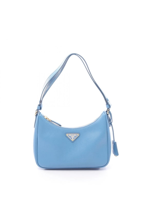 Pre-Owned Prada Re-Edition 2005 Mini Bag, Shoulder Handbag, Saffiano Leather, Women's, Blue,...
