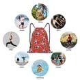 thumbnail image 6 of Honeii Cute Christmas Bunny Print Drawstring Backpack,Drawstring Bags String Backpack Gym Cinch Sack Backpack Sport Bag Draw-Small, 6 of 6