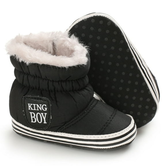 Baby Boys Girls Snow Boots, Toddler Infant Winter Warm Waterproof Prewalker Crib Shoes