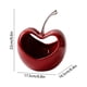 thumbnail image 3 of Adorno de Manzana de Cerámica con Forma de Corazón | Decoración Navideña Roja con Tallo de Metal Plateado o Negro | Llavero para Recibidor | Decoración Navideña Moderna para Sala de Estar, 3 of 6