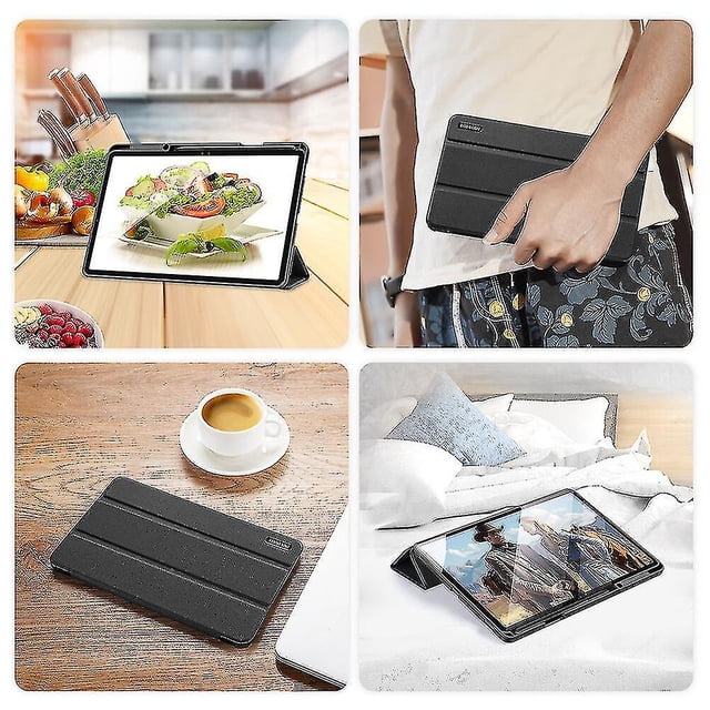 Estuche para Samsung Galaxy Tab S8 Plus / Tab S7 Fe Funda de cuero inteligente ultra delgada con soporte para lápiz LingWen 8390614621305
