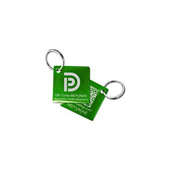 Pet Dwelling Lightweight Émeraude/jade QR Code Pet ID Tag Links to Online Profile/Emergency Contact/Medical Info/Google Map Location Stamp (Enduit Époxy)