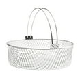 thumbnail image 2 of Stainless Steel Basket with Handle Removable Tools Colander Insert Deep Fry Mesh Basket for Kitchen French Fries Baking Meats Oven, 2 of 8