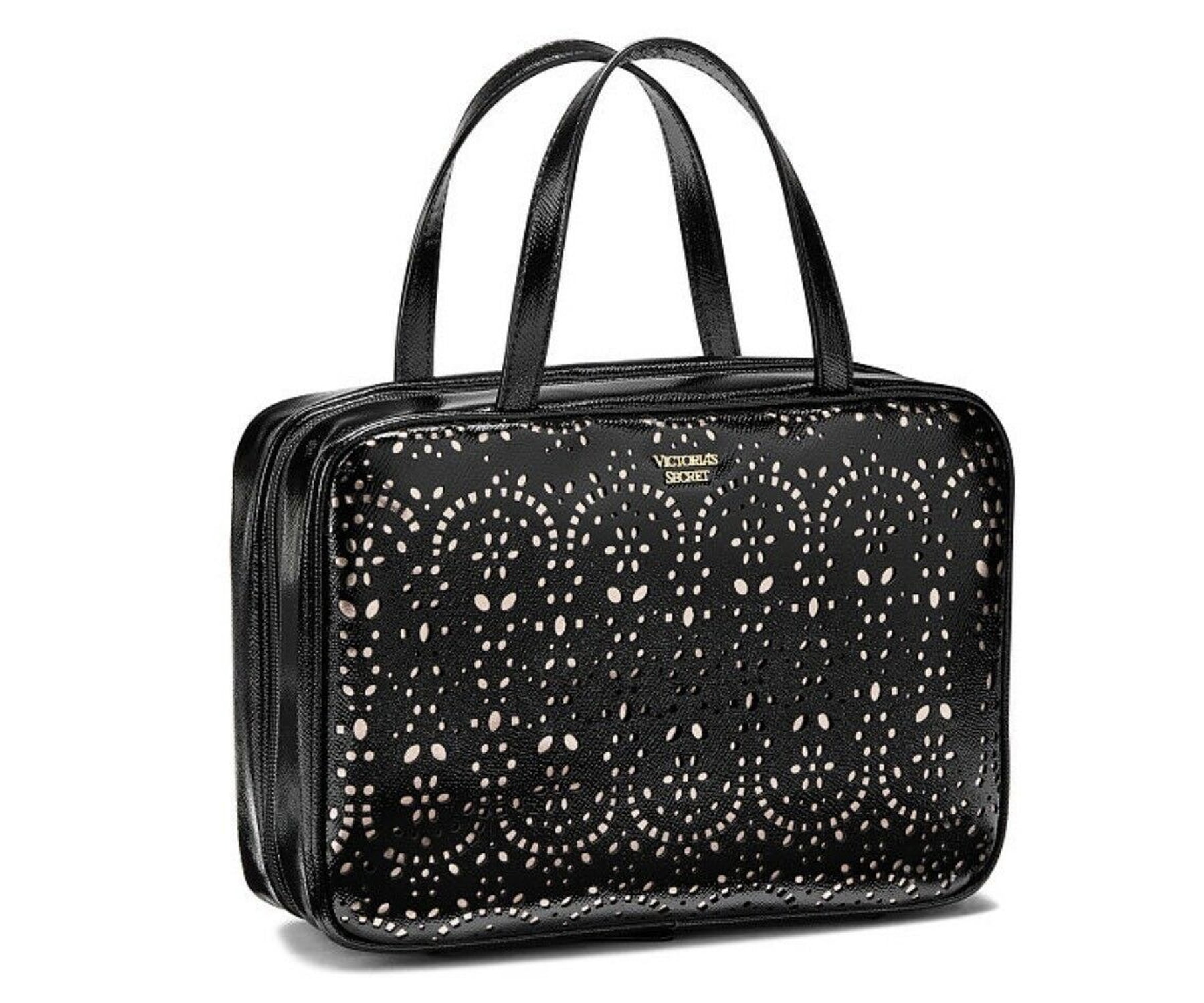 Victoria's Secret 4 in 1 Train Cosmetic Case Travel Tote, Clear