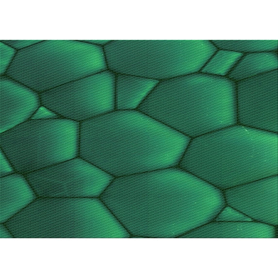 Ahgly Company Indoor Rectangle Patterned Deep Teal Green Area Rugs, 2' x 4'