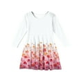 thumbnail image 5 of Inglocry Girls Long Sleeve Dress A line Twirly Skater Tie Dye Boho School Party Dress For Teens 4-15Y Pink 4-5Y, 5 of 5