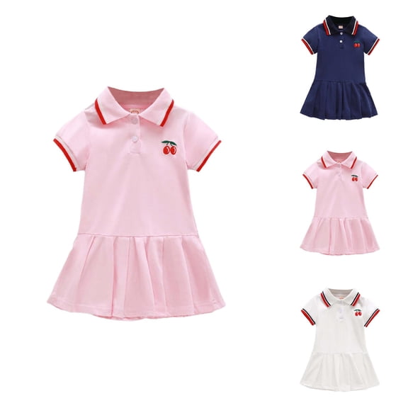 Girls Dress Casual Summer Outfit Elastic Waist Comfortable Playwear Toddler To Kids Age 1 7 Years Girls Dresses for School Holiday Vacation Beach